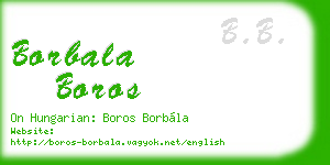 borbala boros business card