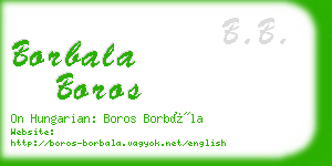 borbala boros business card